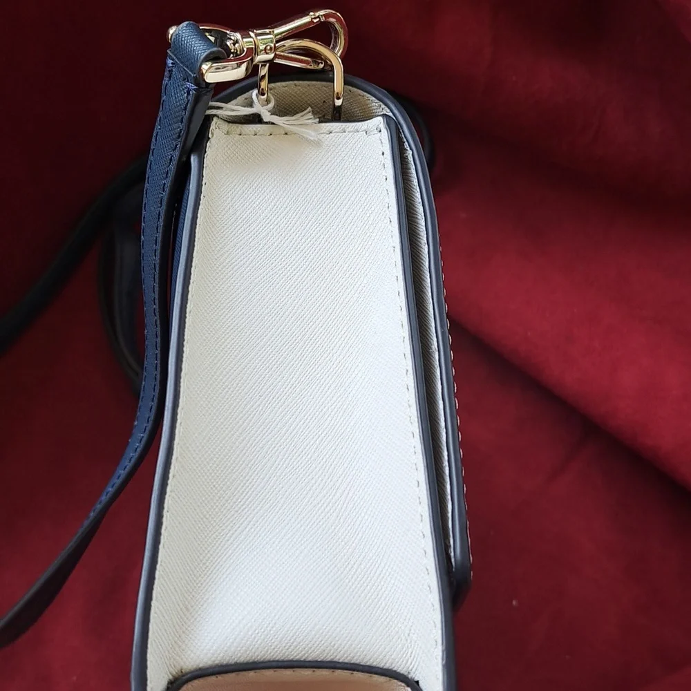NEW Kate Spade Cameron Lavender /Navy and White Bag /Crossbody EC - Picture 10 of 16